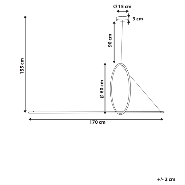 LED Hängeleuchte TAMOR mit Dimmer Metall Schwarz