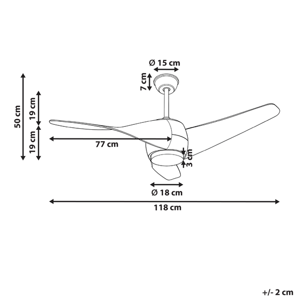 Abmessungen Deckenventilator