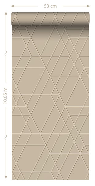 ESTAhome Tapete 3D-Muster Beige - 50 x 900 cm - 139601