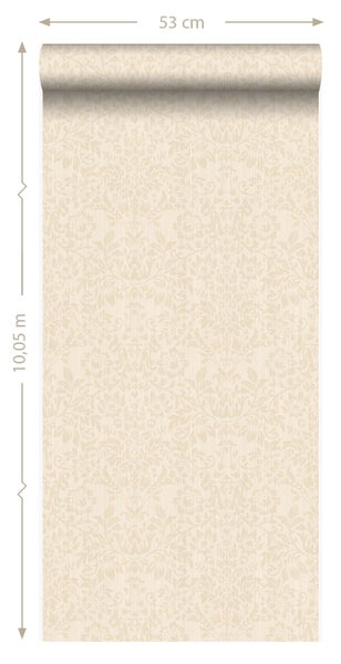 Origin Wallcoverings Tapete Ornamente Elfenbeinweiß - 53 cm x 10.05 m - 345412