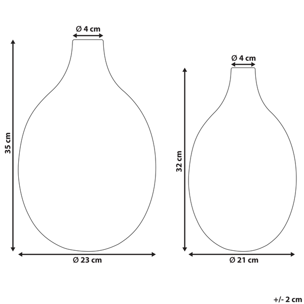 Blumenvase MOHENJO Metall 32/35 cm Gold