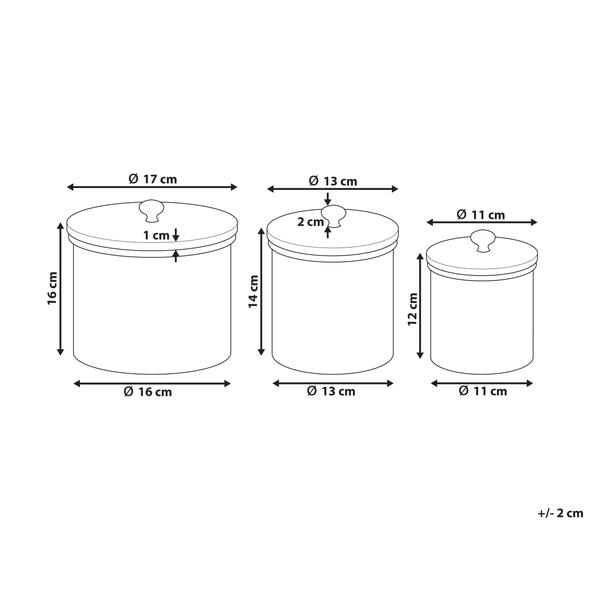 Vorratsbehälter mit gehämmertem Metallkorpus und Holzdeckel mit silbernem Metallknauf.