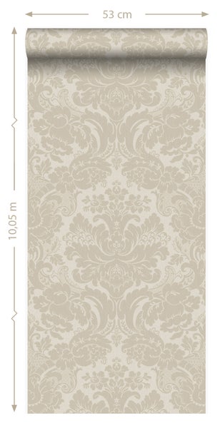 Origin Wallcoverings Tapete Ornamente Beigebraun - 53 cm x 10.05 m - 347038