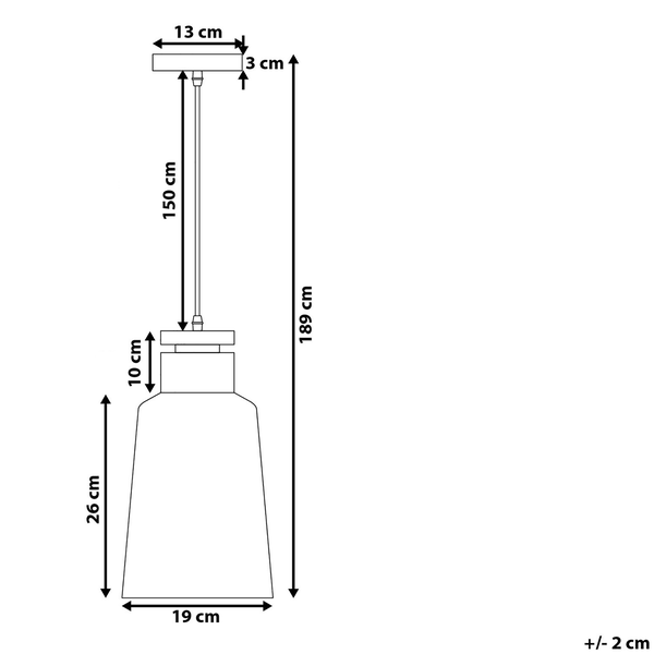 Hängeleuchte weiß Glockenform NEVA