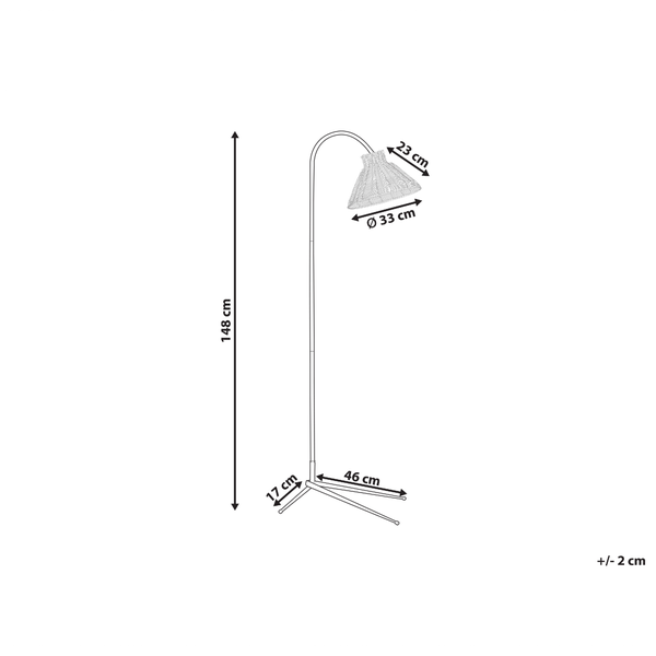 Stehlampe KERIAN Rattan Naturfarben