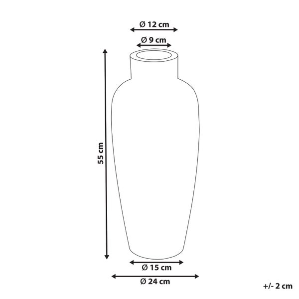 Dekovase GONNOS Keramik 55 cm Grün