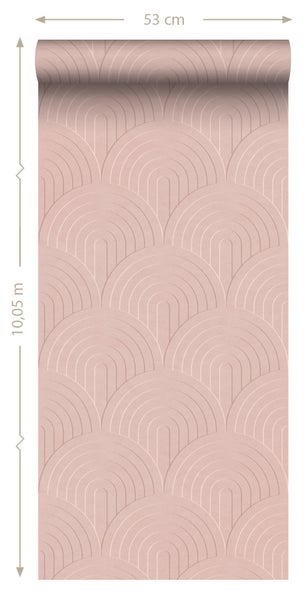 ESTAhome Tapete 3D Muster Rosa - 50 x 900 cm - 131108