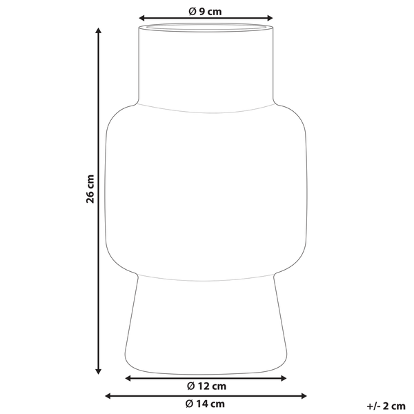 Blumenvase MEGALO Glas 26 cm Grau