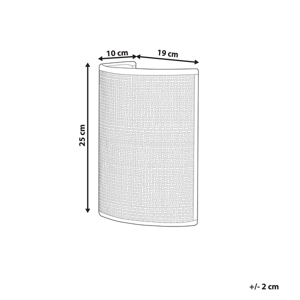 Wandlampe DEMITRIE Rattan Naturfarben