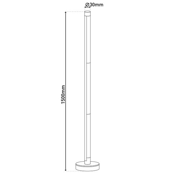 LED-Digital-Dekostehleuchte MOTION LIGHT 150 cm hoch, aus Metall und Kunststoff, bunt, LED Platine, Beleuchtung für Wohnzimmer, Esszimmer oder Büro