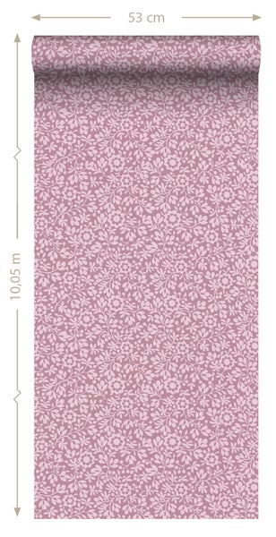 ESTAhome Tapete Blumen Lila - 50 x 900 cm - 131675