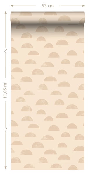 ESTAhome Tapete grafisches Motiv Beige - 53 cm x 10.05 m - 139735