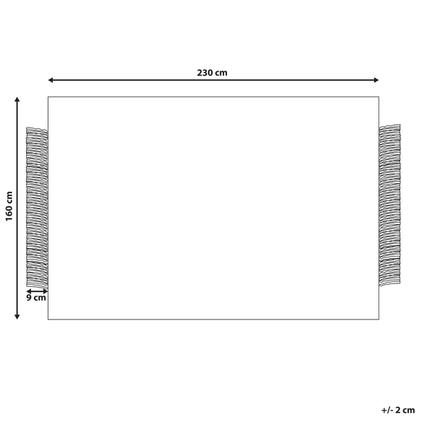 Teppich TATLISU Grau 160 x 230 cm Wolle