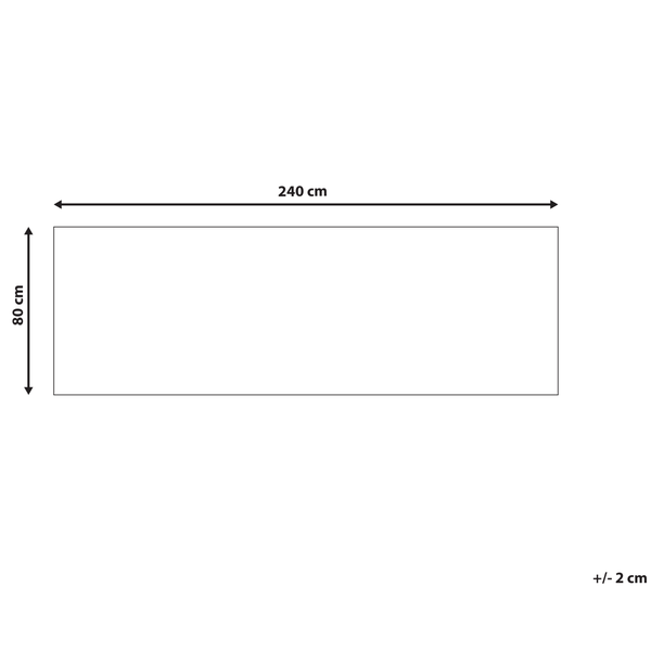 Teppich rot 80 x 240 cm orientalisches Muster Kurzflor COLACHEL