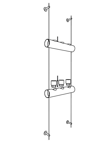 Verteilerbalken mit Befestigungsmaterial