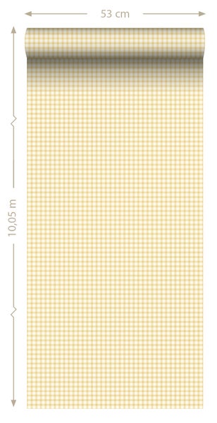 ESTAhome Tapete Streifenmuster Pastellgelb - 50 x 900 cm - 131645