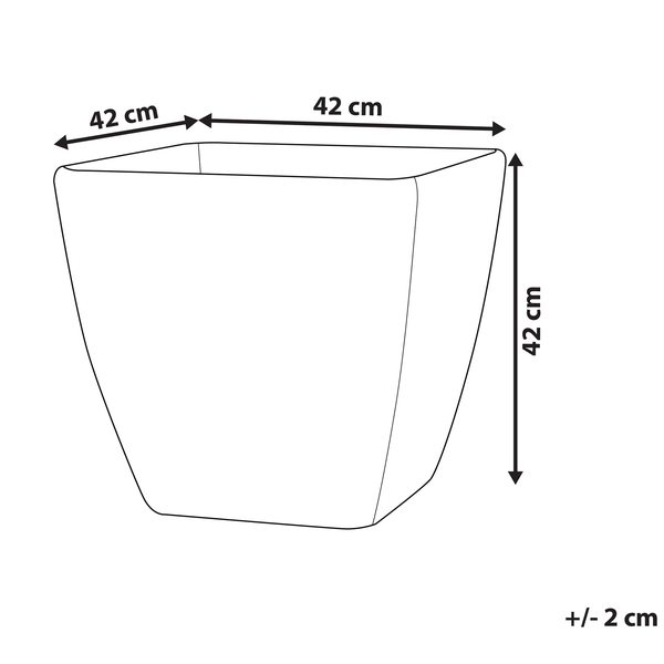 Blumenkübel ZELI 42 cm Dunkelgrau