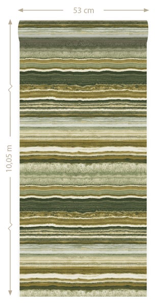 Origin Wallcoverings Tapete Marmor-Optik Ockergelb - 53 cm x 10.05 m - 337233