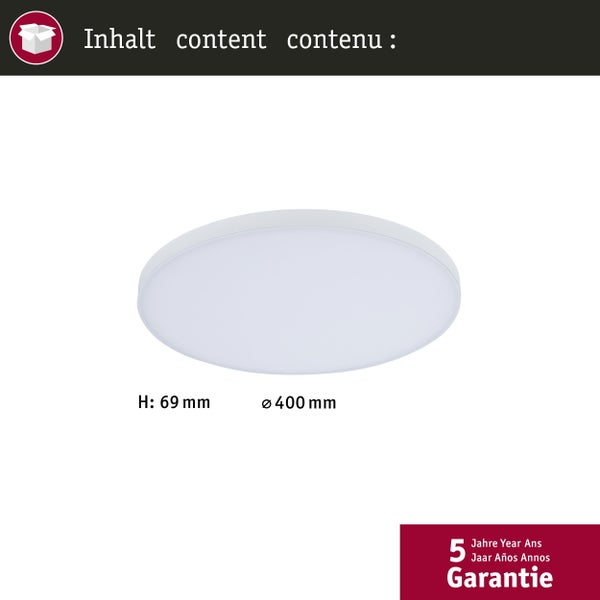 LED Panel Smart Home Zigbee 3.0 Velora rund 400mm 22W 2000lm RGBW+ Weiß dimmbar