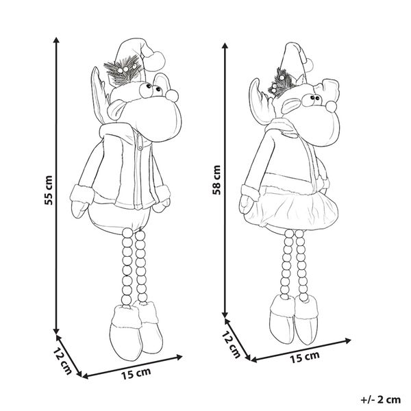 Abmessungen einer Dekofigur als Junge und Mädchen