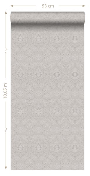 Origin Wallcoverings Tapete Ornamente Taupe - 53 cm x 10.05 m - 346242