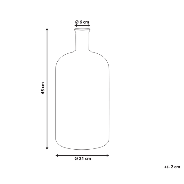 Blumenvase KORMA Glas 45 cm Smaragdgrün