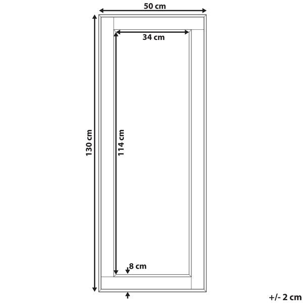 Wandspiegel FENIOUX 50 cm 130 cm Silber