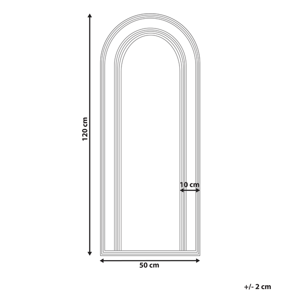 Wandspiegel FRANEY 50 cm 120 cm Rattan Naturfarben