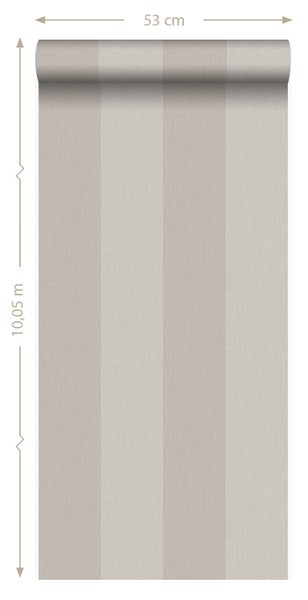 Origin Wallcoverings Tapete Streifen Helltaupe - 53 cm x 10.05 m - 347015