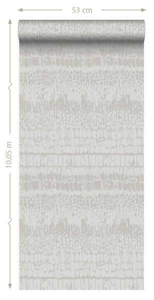 Origin Wallcoverings Tapete Tierhautmuster Taupe - 53 cm x 10.05 m - 346650