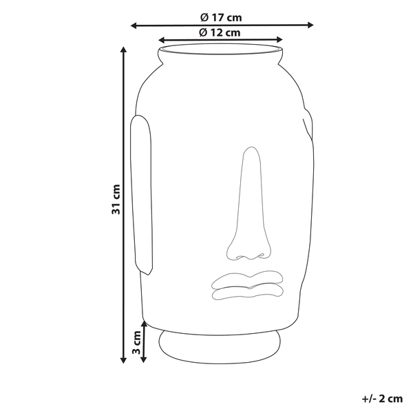 Dekovase SAMBAR Glas 31 cm Blau