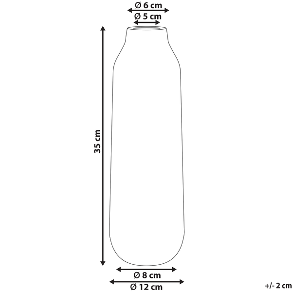 Blumenvase MULAI Steinzeug 35 cm Weiß