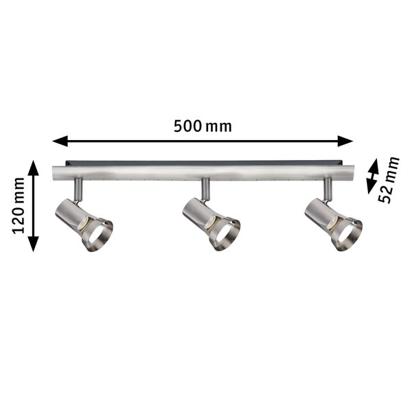 Spotlight Teja GU10 230V max. 3x10W dimmbar Nickel satiniert