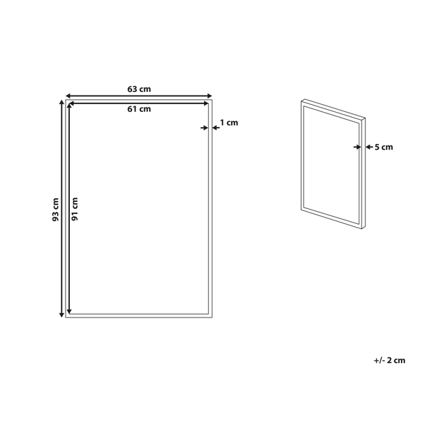 Canvas STATTE Abstraktes Muster 63 x 93 cm Schwarz