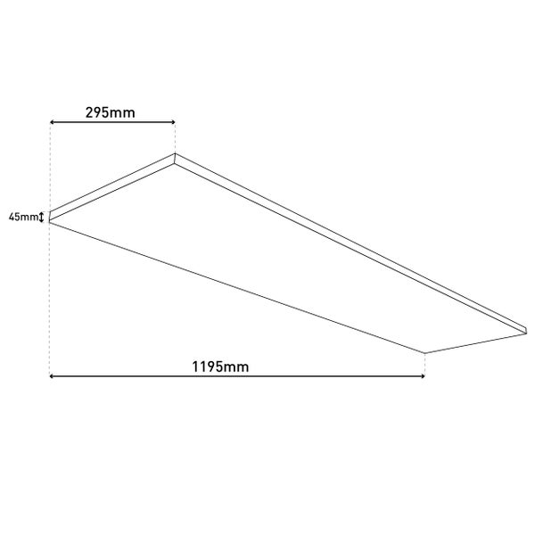 LED Panel-Deckenleuchte CARENTE Länge 119,5 cm, rahmenlos, viele Funktionen, aus Metall und Kunststoff, weiß, integrierte LEDs
