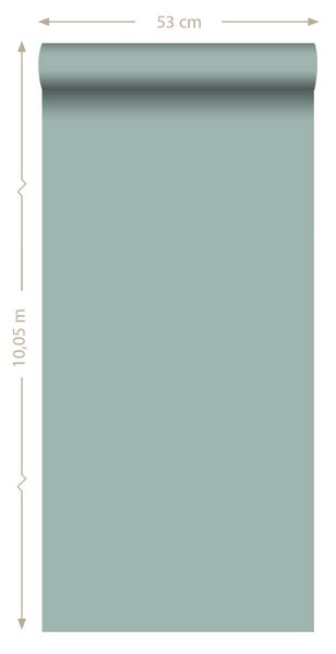 Origin Wallcoverings Tapete Uni Lagunengrün - 53 cm x 10.05 m - 347365