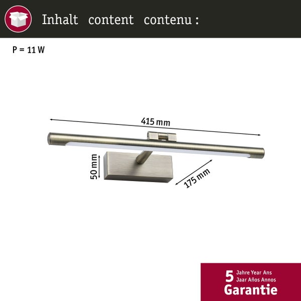 LED Bilderleuchte Mingo 3000K 510lm 230V 9,5W Altmessing