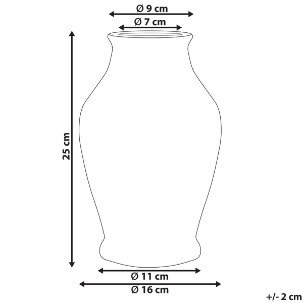 Blumenvase NEMEA Steinzeug 25 cm Weiß