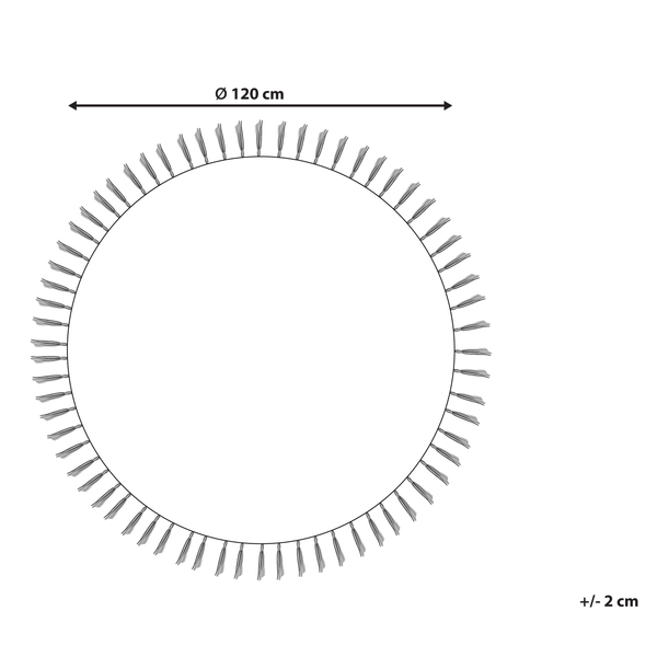 Kinderteppich ETSERI Beige ø 120 cm Baumwolle