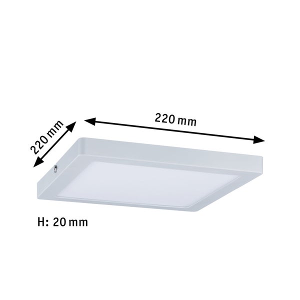 LED Panel Atria eckig 220x220mm 14W 1150lm 2700K Weiß dimmbar