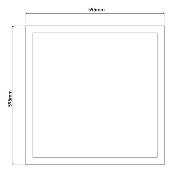 LED Panel-Deckenleuchte NICO, funktionelle Deckenleuchte aus Metall und Kunststoff in weiß, mit festverbauten LED und vielen Funktionen, ideal für Büro, Praxis oder Werkstatt, ca. 59,5 x 59,5 cm