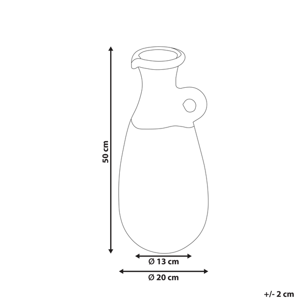 Dekovase VELIA Keramik 50 cm Blau