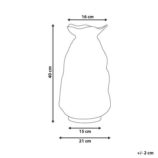 Blumenvase CATTAIL Steinzeug 40 cm Cremeweiß