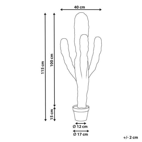 Kunstpflanze MAROCCO CEREUS 115 cm Grün