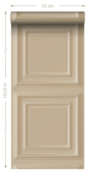 Origin Wallcoverings Tapete Holzwandverkleidung Beige - 53 cm x 10.05 m - 347828