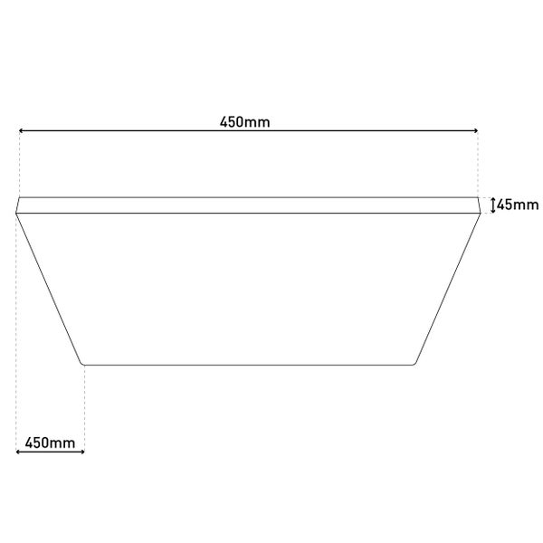 LED Panel-Deckenleuchte CARENTE Seitenlänge 45 cm, rahmenlos, viele Funktionen, aus Metall und Kunststoff, weiß, integrierte LEDs