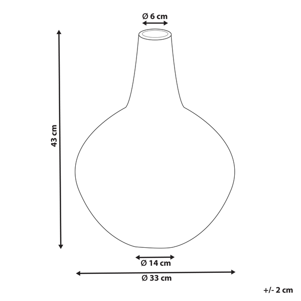 Dekovase SILAU Keramik 43 cm Blau