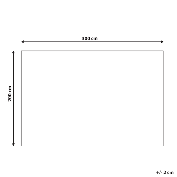 Teppich ARIBA 200 x 300 cm Jute Weiß Beige