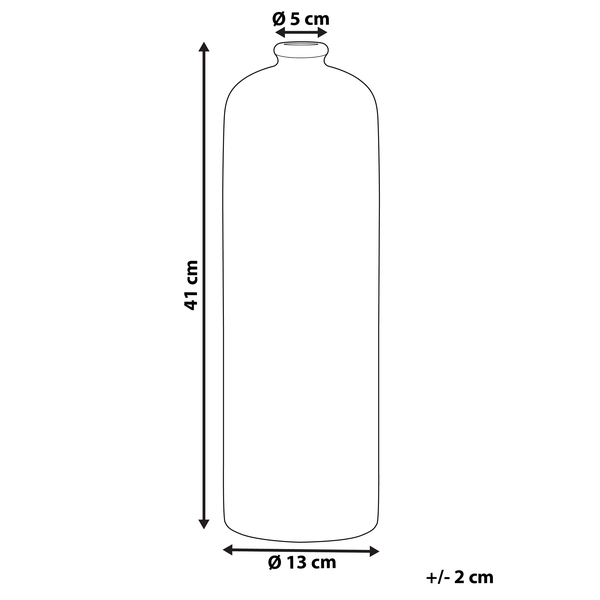 Dekovase UBEDA Keramik 41 cm Grün