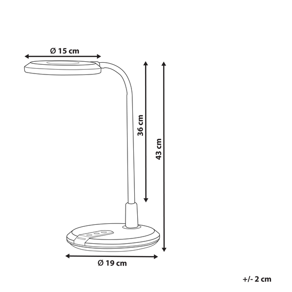 LED Schreibtischlampe COLUMBA verstellbar Metall Weiß / Silber